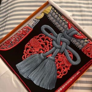 Hermes Parures de Samouraïs Hermes Silk Scarf (100% silk) Aline Honore in 2017